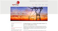 Desktop Screenshot of highenergyinc.com